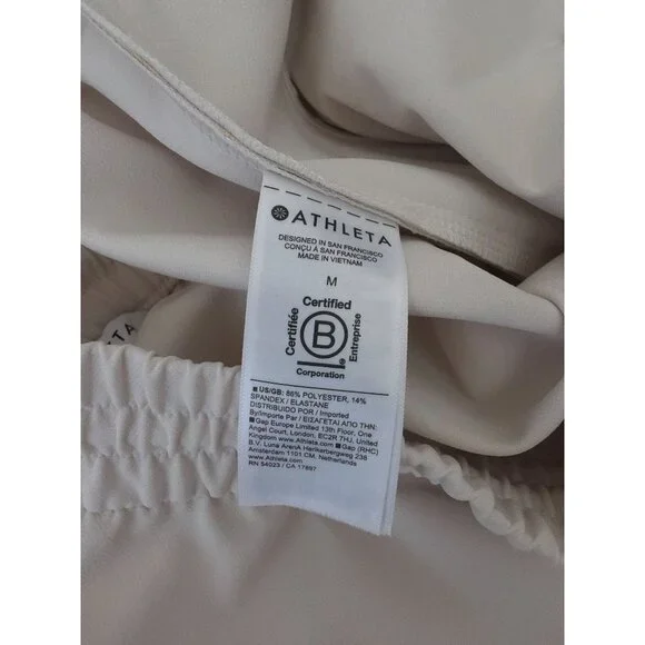 Athleta ENDEAVOR Beige Wide Leg Athleisure Relaxed Pants Women's Sz M - Picture 6 of 7